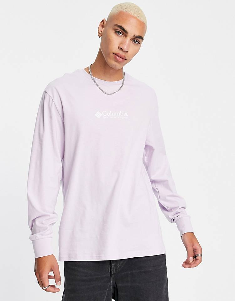 Columbia Hopedale long sleeve t-shirt in lilac Exclusive at ASOS